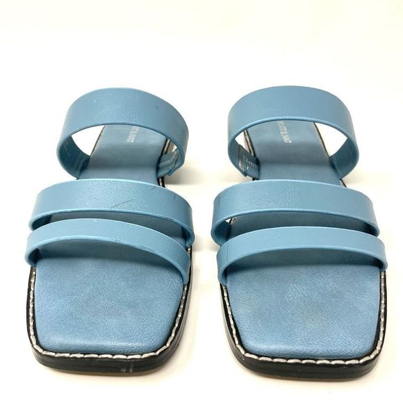 MATT & Nat Anzu Blue Vegan Strap Square Toe Sandals Size 39 - Picture 4 of 11